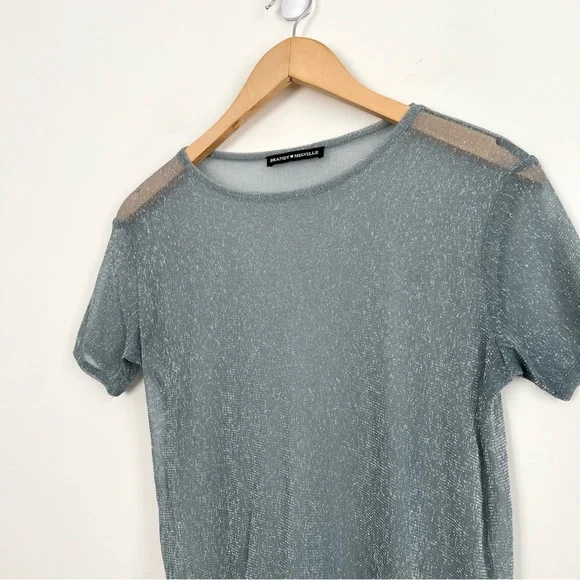 Brandy Melville Mesh Sparkle Top - Picture 5 of 8